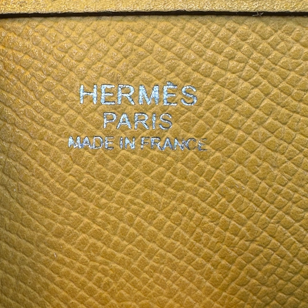 Hermes Evelyne PM Petit Modele Mustard Yellow Palladium HDW Square M 2009 COA - Picture 6 of 17
